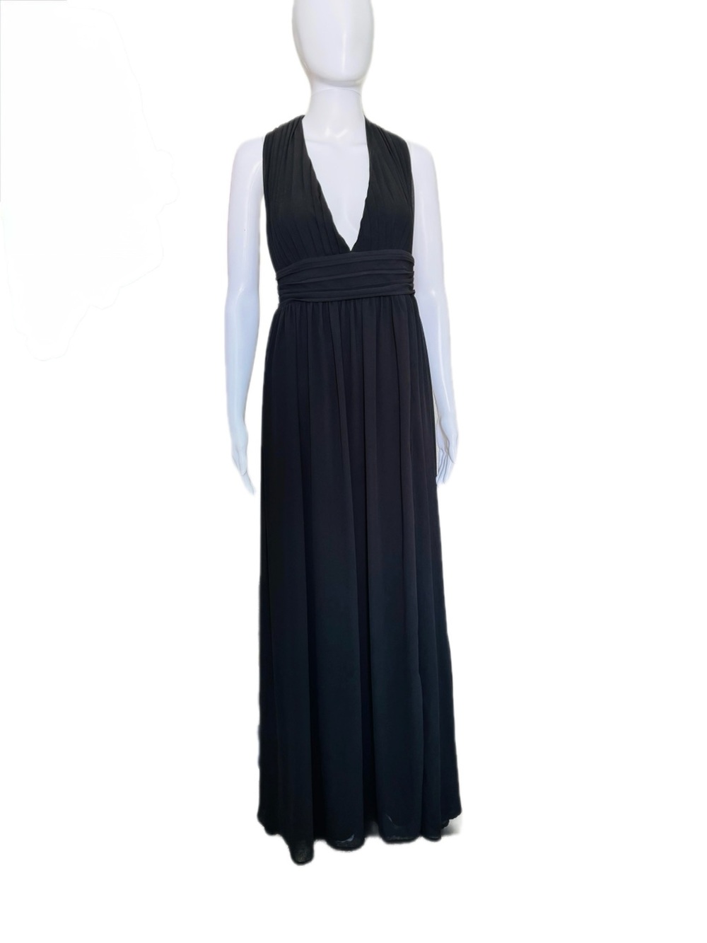 Love By Design Black Sleeveless Deep V Maxi Dress